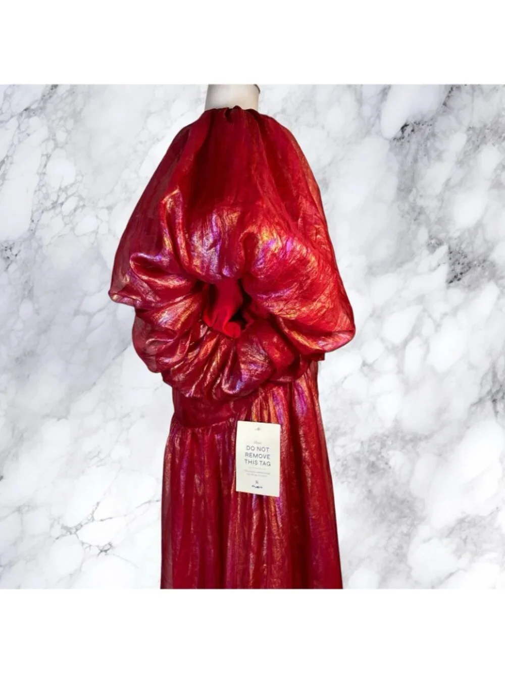 Jessakae Pixie Dress Plus Size in Red Holographic Oil Spill - Picture 7 of 12